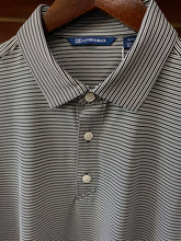 Load image into Gallery viewer, Cutter & Buck Forge Eco Double Stripe Polo - Black/white Stripe