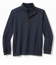 Load image into Gallery viewer, Tommy Bahama Ben & Terry Half-Zip Sweatshirt in Ocean Deep