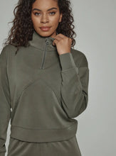 Load image into Gallery viewer, 7 Diamonds Ladies REV Crop 1/4 Zip WPV-6001 Olive