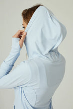 Load image into Gallery viewer, 7 Diamonds Ladies Core Full Zip Hoodie - Heather Blue Mist
