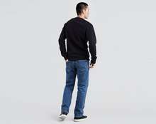 Load image into Gallery viewer, Original zip fly created in 1967. Straight leg styling. Made with our sustainable Water<Less™ techniques. We styled this with our Bay Meadows Sweatshirt 100% Cotton Non Stretch Zip Fly 5-pocket styling Wash your jeans once every 10 wears at most; this increases their lifespan and saves natural resources When you eventually launder your jeans, wash and dry them inside out with like colors; liquid detergent is recommended Medium Stonewash