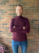 Load image into Gallery viewer, Big & Tall - Burgundy Classic Mock Neck Sweater (501)