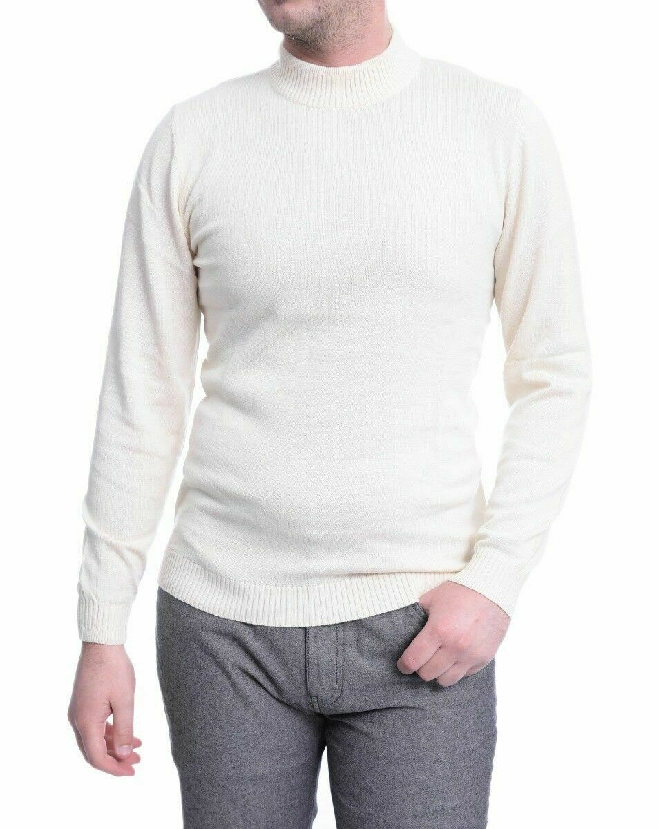 Cellinni Men's Solid Mock Turtleneck Sweater - Big and Tall