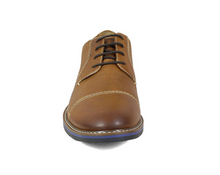 Load image into Gallery viewer, The Nunn Bush Pasadena Cap Toe Oxford features a classic cap toe with modern design details like contrast stitching, mixed textures, and a cool blue-lined midsole. To add comfort to the equation, it also has a molded Memory Foam footbed and a Casual Flex sole for unparalleled comfort.