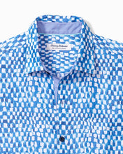 Load image into Gallery viewer, Tommy Bahama Coconut Point Sandbar Geo IslandZone Camp Shirt - Old Royal