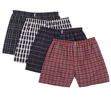 Load image into Gallery viewer, Jockey Full Cut Woven Boxer 4 Pack