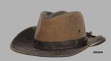 Load image into Gallery viewer, Scala Tarp Cloth Outback Hat - STW318-BRN
