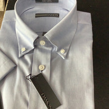 Load image into Gallery viewer, Damon Blue Short-Sleeve Button-Down Dress Shirt product photo