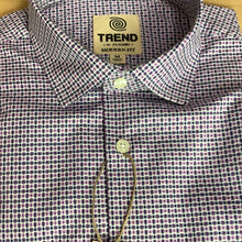 Load image into Gallery viewer, FX Fusion Purple Geo Modern Fit Dress Shirt - T706 product photo