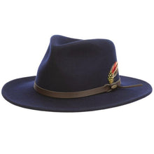 Load image into Gallery viewer, Scala Crushable Felt Outback Hat - Navy - DF6