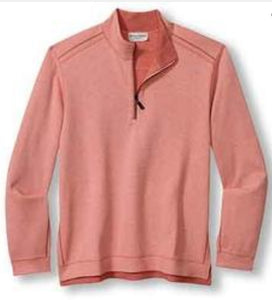 Tommy Bahama Flip Field Half Zip-Radish Heather