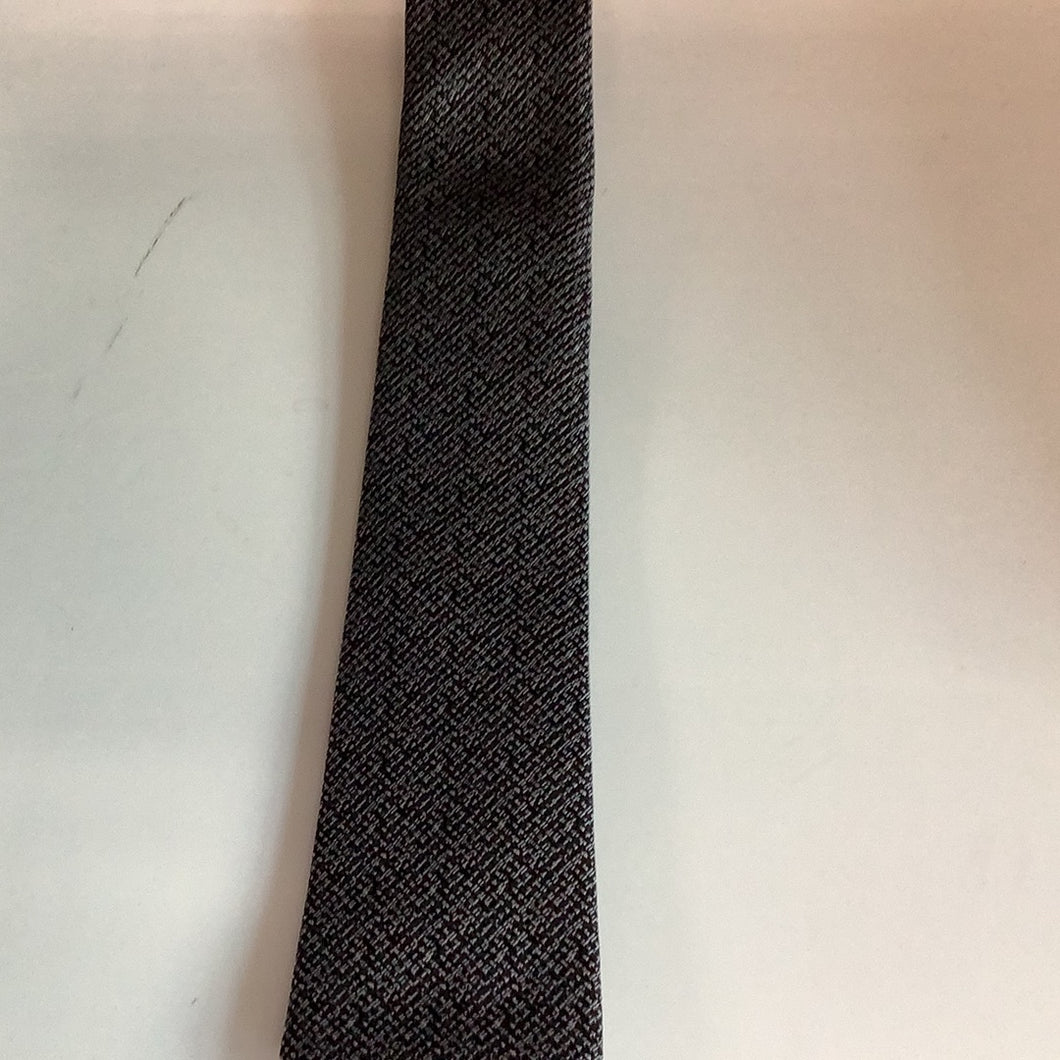 Zenio Black Figure Skinny Tie