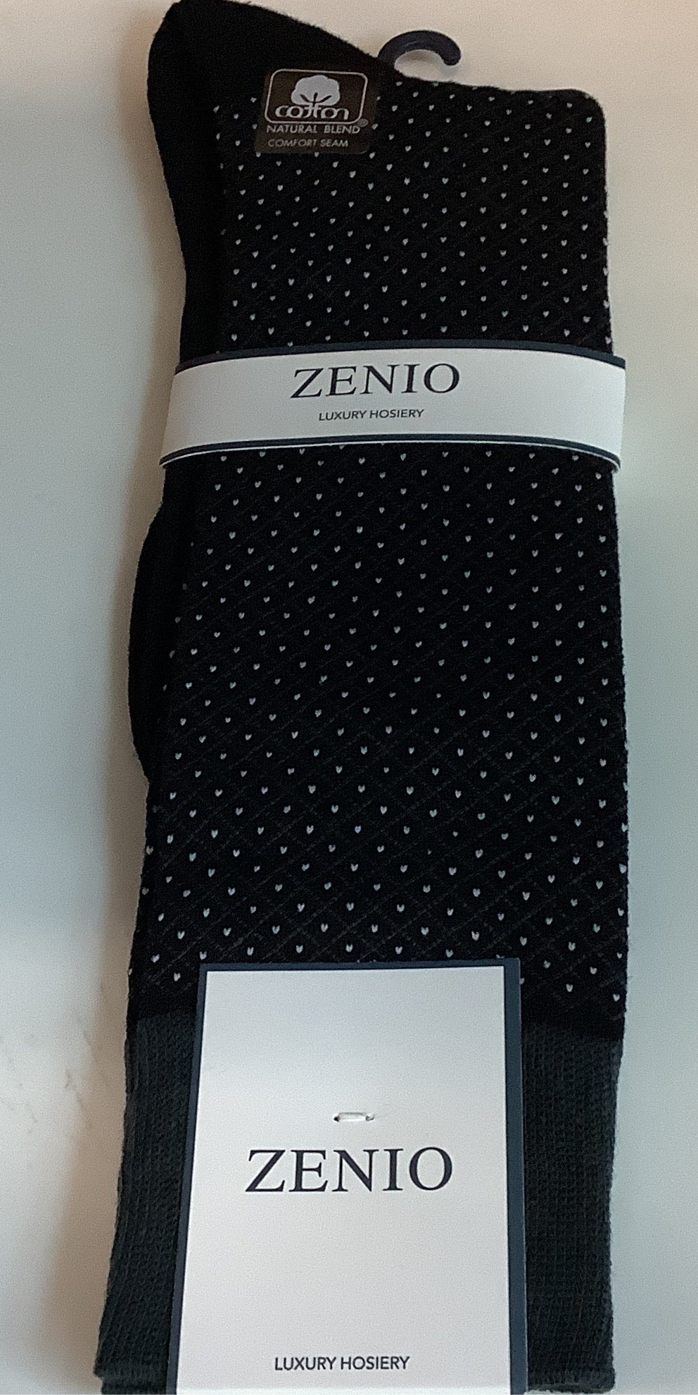 Zenio Black Grey Diamonds Socks