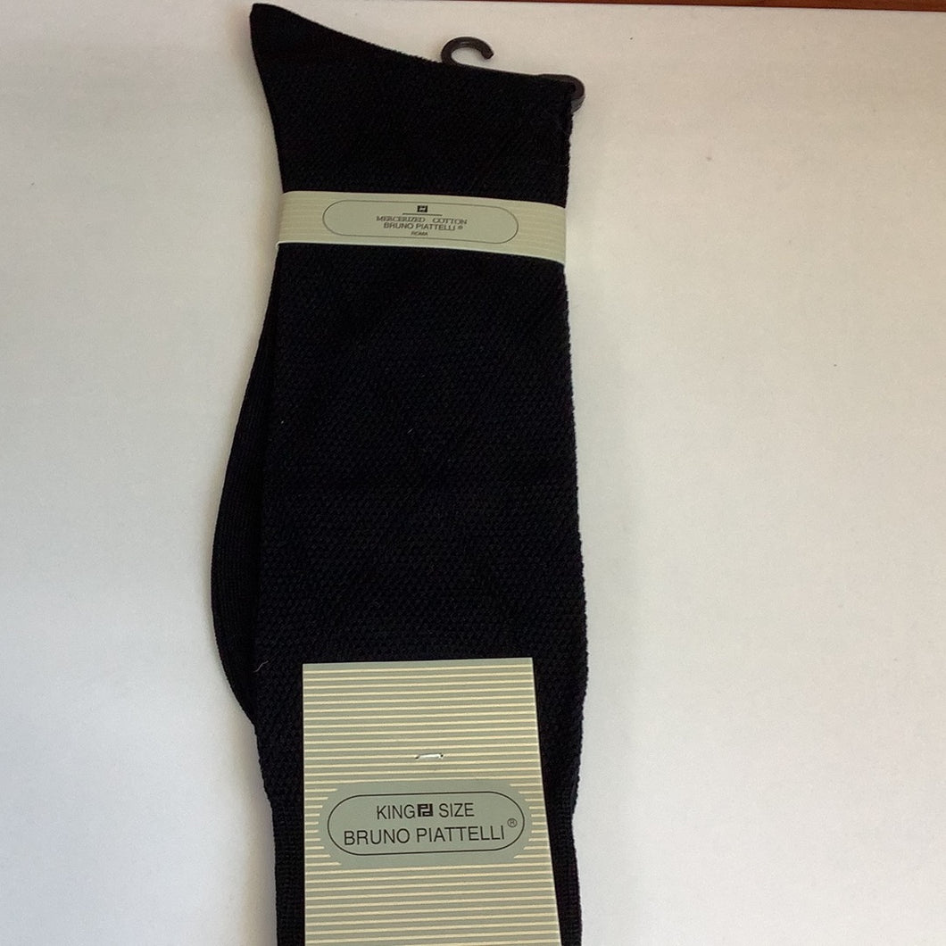 Piattelli King Size Black Socks