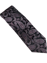 Load image into Gallery viewer, Zianetti Black Grey Multi Color Tie
