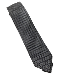 Zenio Black/Grey Diamonds Skinny Tie