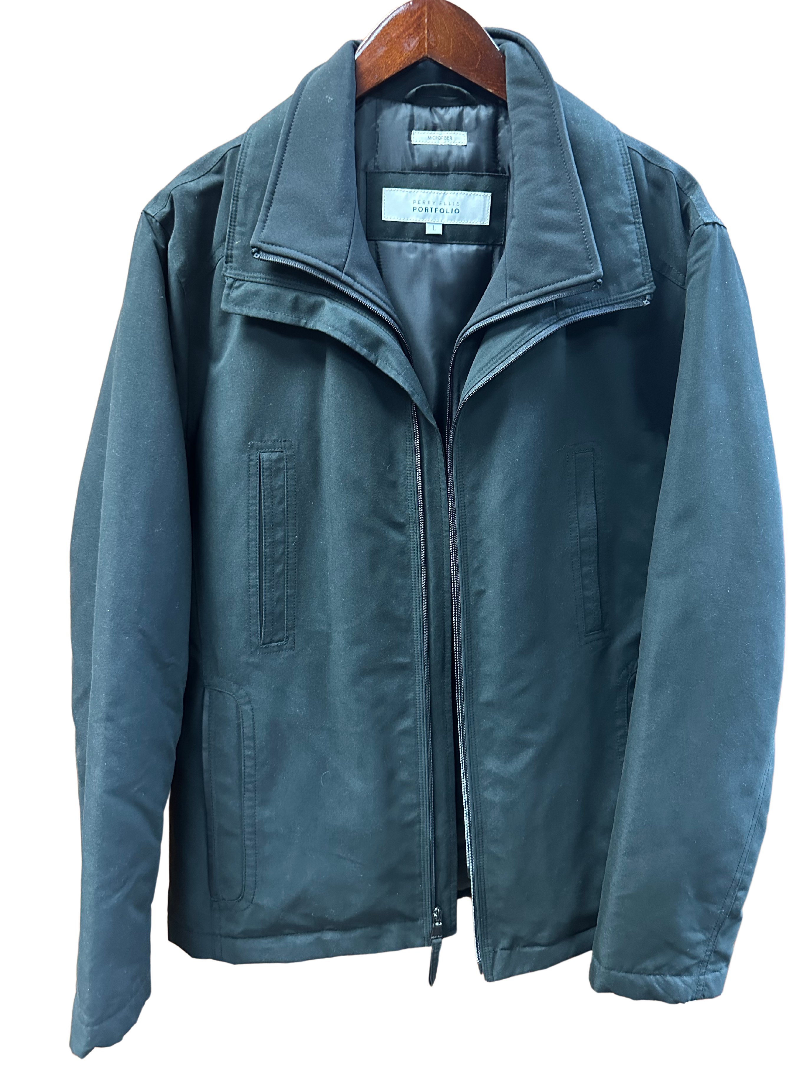 Perry Ellis Black Micro Fiber Jacket Johnson s Hub Kewanee