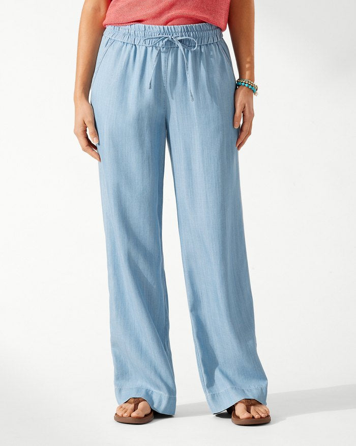 Chambray All Day High-Rise Easy Pants