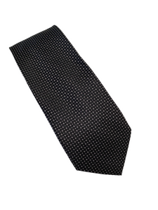 X Long Zianetti BlackGrey Silk Tie