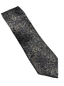 Zianetti Grey Paisley Tie