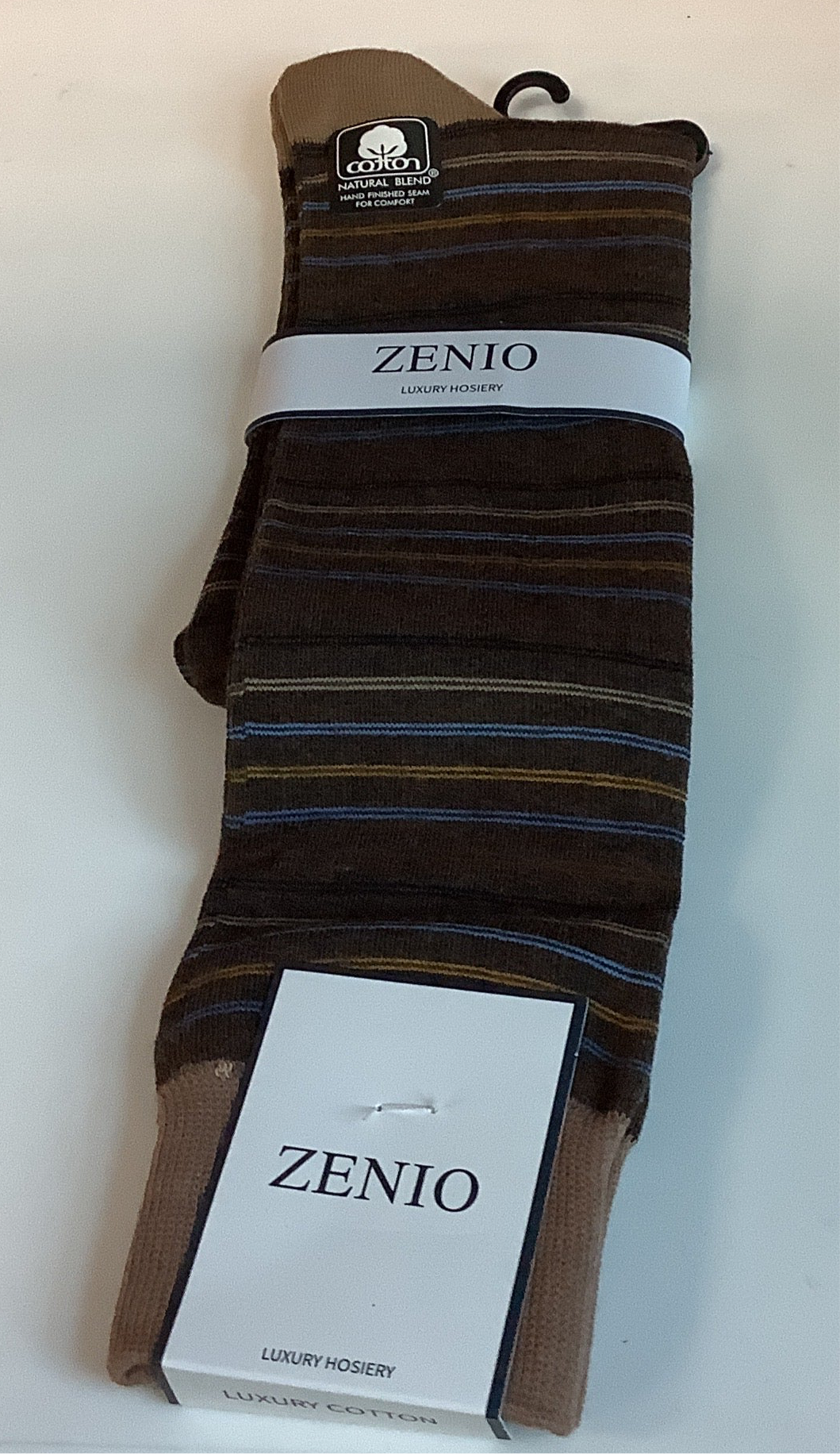 Zenio Brown Stripe Socks