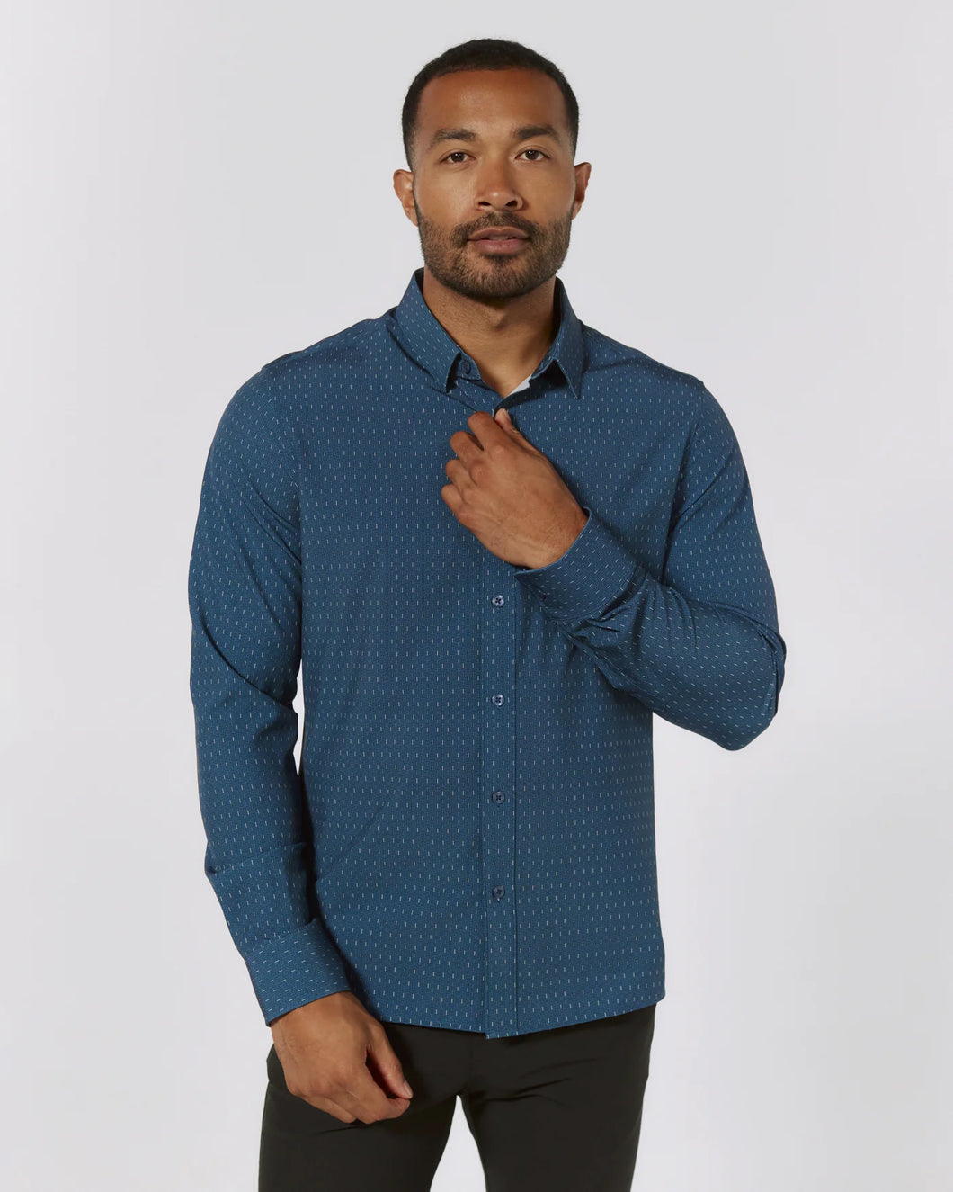 7 Diamonds Camilo Long Sleeve Shirt-  Navy