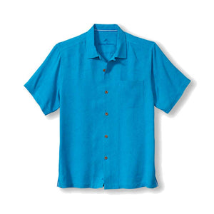 Tommy Bahama Tropic Isles Silk Camp Shirt - Blue Canal