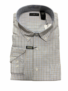 Big & Tall Cotton Traders Modern Fit Khaki Woven Long Sleeve Sport Shirt