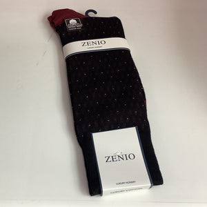 Zenio Black Burgundy Socks