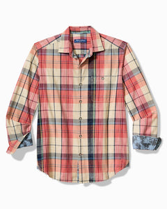 Tommy Bahama Sunwash Check Long Sleeve Shirt  1003 Radish