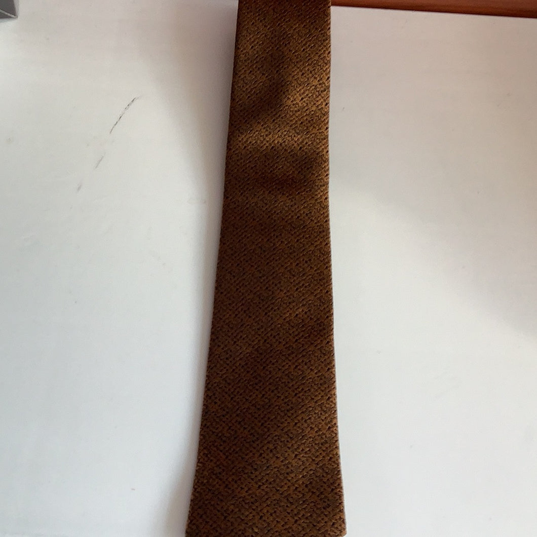 Zenio Bronze Black Skinny Tie