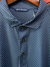 Load image into Gallery viewer, Cutter&amp;buck Pike Eco Shadow Check Polo NV/BU
