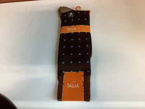 Tallia Brown Blue Figures Socks