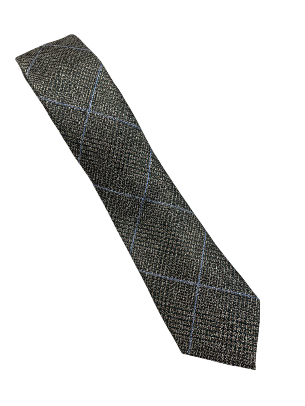 Zenio Brown Heather Diagonal Skinny Tie