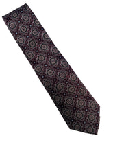 Load image into Gallery viewer, Zianetti Burgundy Pattern Tie 62y
