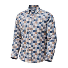 Load image into Gallery viewer, FX Fusion Blue Tan Multi Color Long Sleeve Shirt
