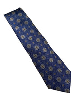 Load image into Gallery viewer, Zianetti Blue Grey Circle XLong Tie 62m
