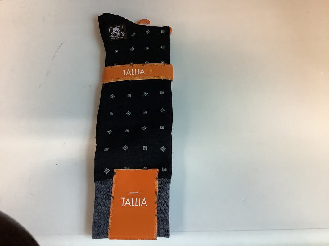 Tallia Black Light Grey Figures Socks