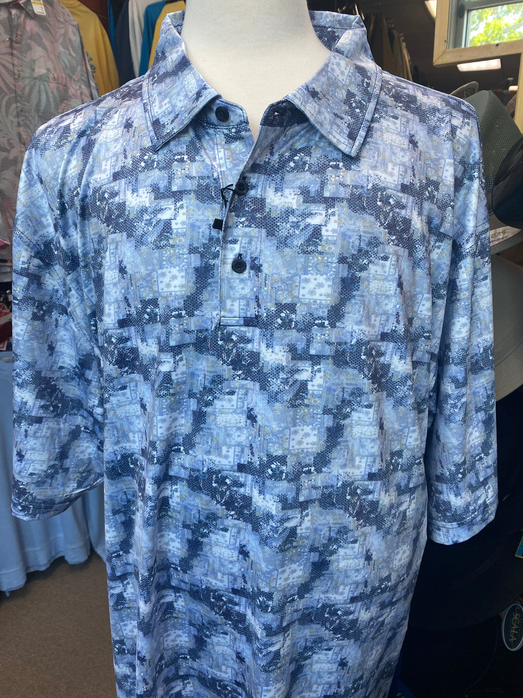 Big&Tall FX 204 Fusion Muted Floral Polo