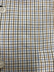 Cotton Traders Modern Fit Khaki Woven Long Sleeve Sport Shirt