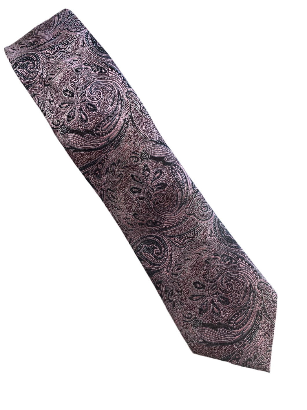 Zenio Mauve Paisley Skinny Tie