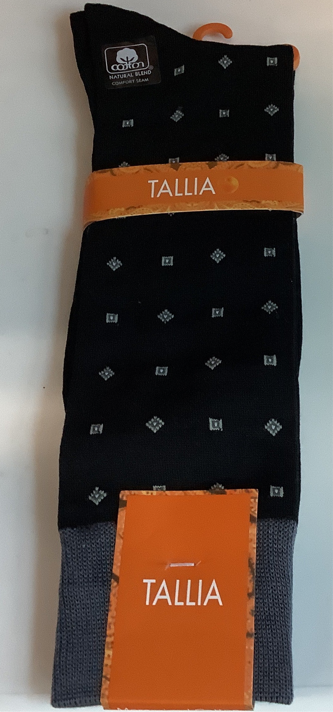 Tallia Black Light Grey Figures Socks