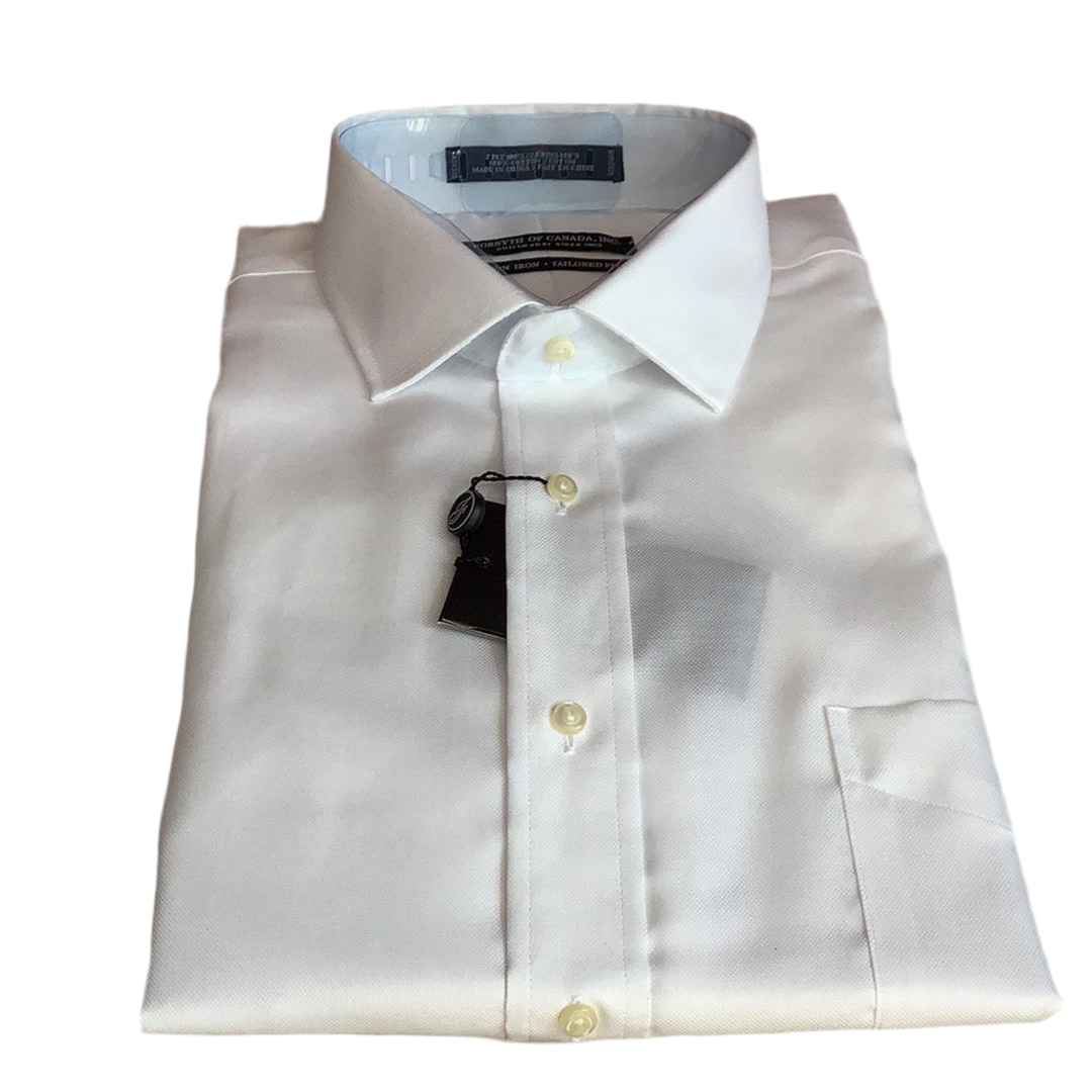 fitted lace wedding dress Forsyth of Canada Tailored Fit Non-Iron Long Sleeve Dress Shirt (White,  15.5