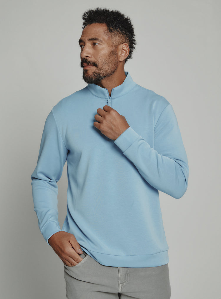 7 Diamonds Rev Quarter Zip - Blue