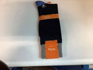 Tallia Navy Light Blue Dots Socks