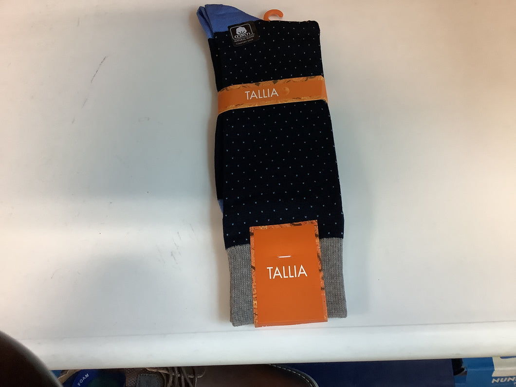 Tallia Navy Light Blue Dots Socks
