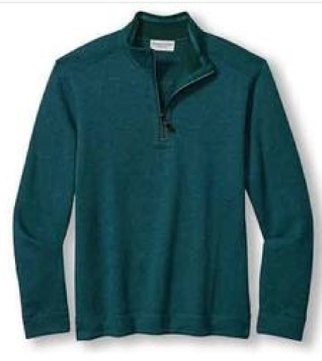 Tommy Bahama Flip Coast Half Zip - Seagrove Heather