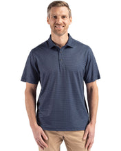 Load image into Gallery viewer, Cutter&amp;buck Pike Eco Shadow Check Polo NV/BU
