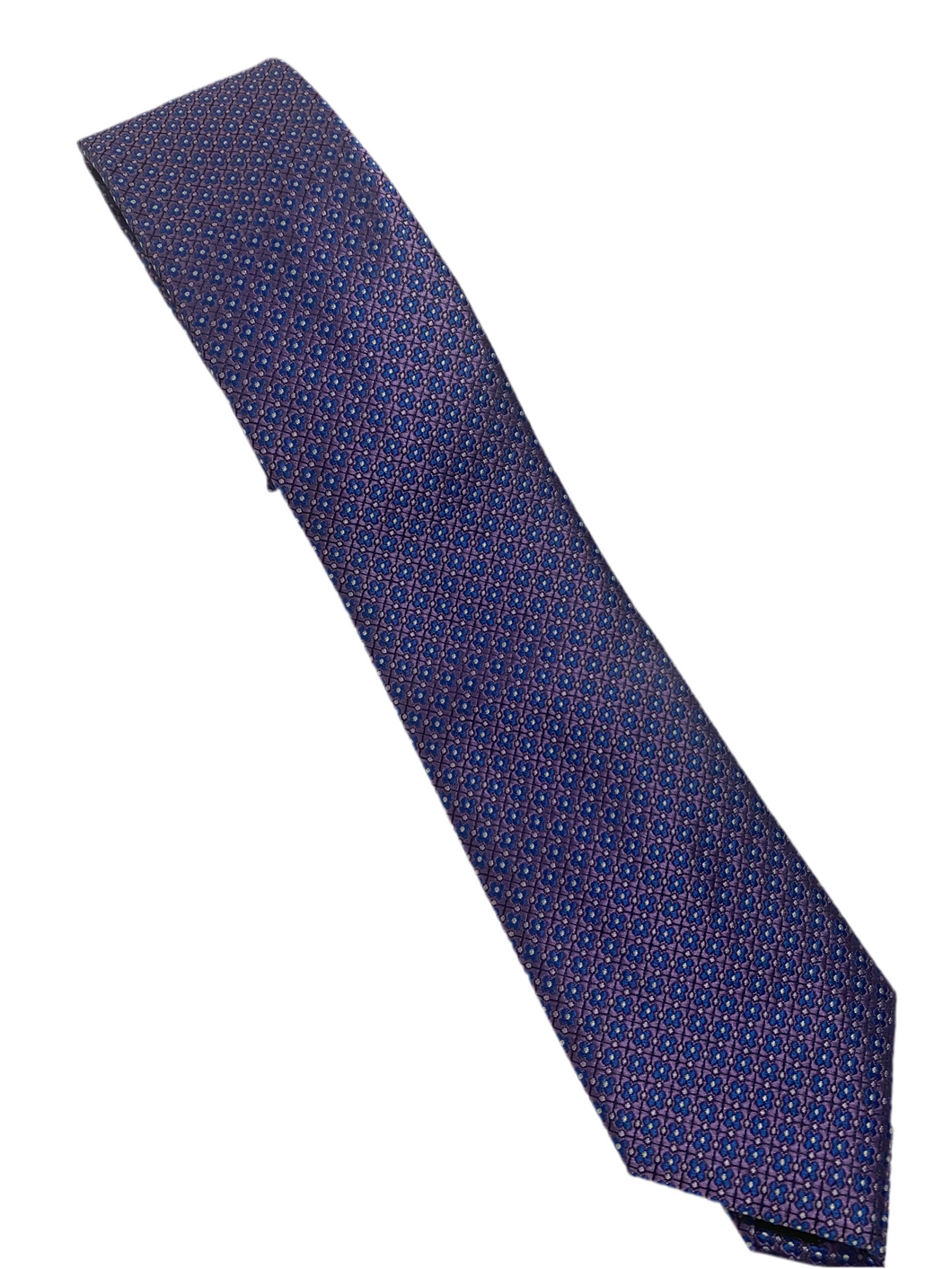 Zenio Purple Neat Skinny Tie