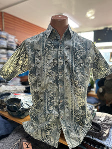 R Options Tribal Stripe Batik Short Sleeve Sport Shirt